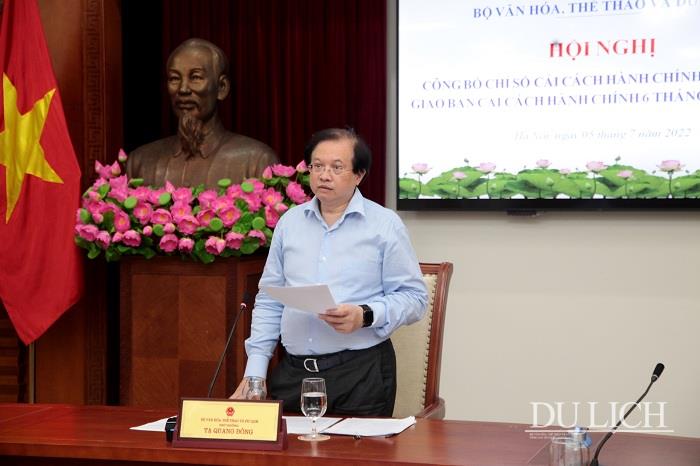 Thứ trưởng Bộ VHTTDL Tạ Quang Đông phát biểu tại Hội nghị